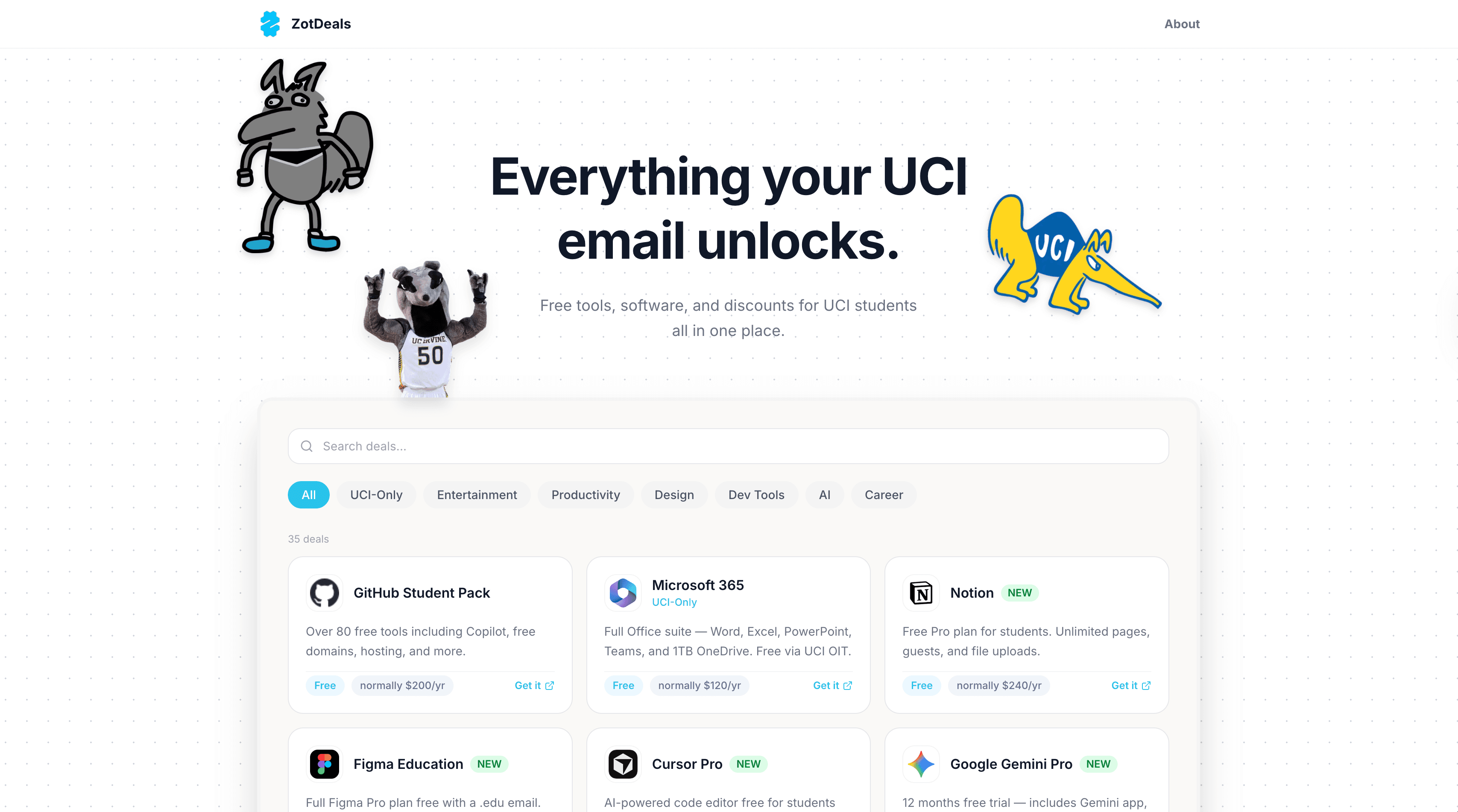 ZotDeals preview